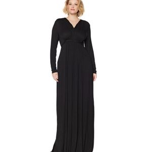 Melissa McCarthy Seven7 maxi dress 1X black